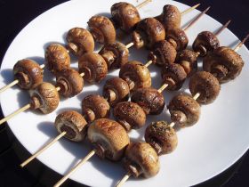 grilling mushrooms