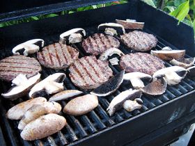barbecue mushrooms